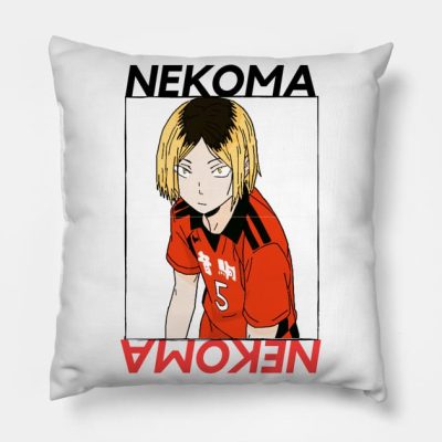 Kenma Nekoma W Back Design Throw Pillow Official Haikyuu Merch