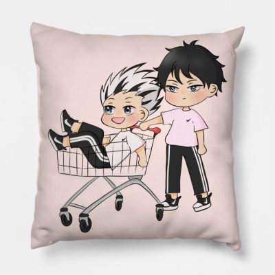 Bokuto And Akaashi Throw Pillow Official Haikyuu Merch