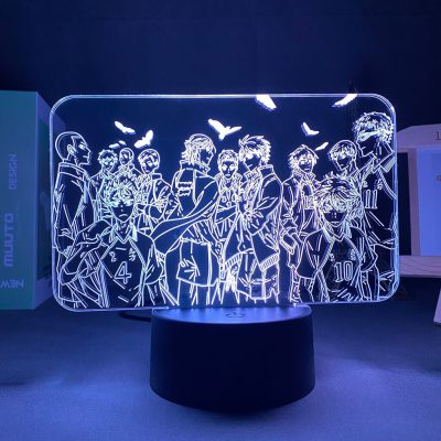 3D Lamp Haikyuu Karasuno Team Led Night Light Lamp for Bedroom Decor Nightlight Kids Child Birthday 1 - Haikyuu Store