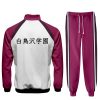 Anime Haikyuu Cosplay Costume ITACHIYAMA 3D Print Stand Collar Zipper Jacket Pants 2pcs Set Casual Tracksuit 2 - Haikyuu Store