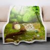 Cartoon Totoro Funny Character Blanket 3D Print Sherpa Blanket on Bed Home Textiles Dreamlike Style 09.jpg 480x480q90.jpg - Haikyuu Store