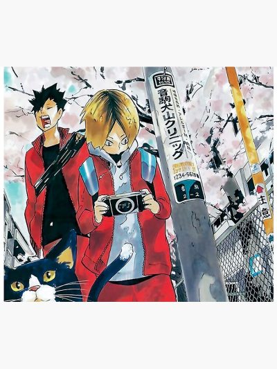 Haikyuu With Cat Poster Funny Tapestry Official Haikyuu Merch