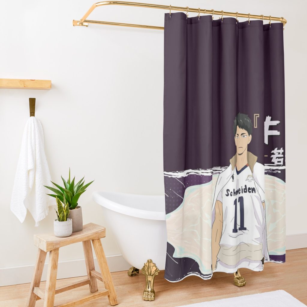 Ushijima Wakatoshi Skyness Shower Curtain Official Haikyuu Merch