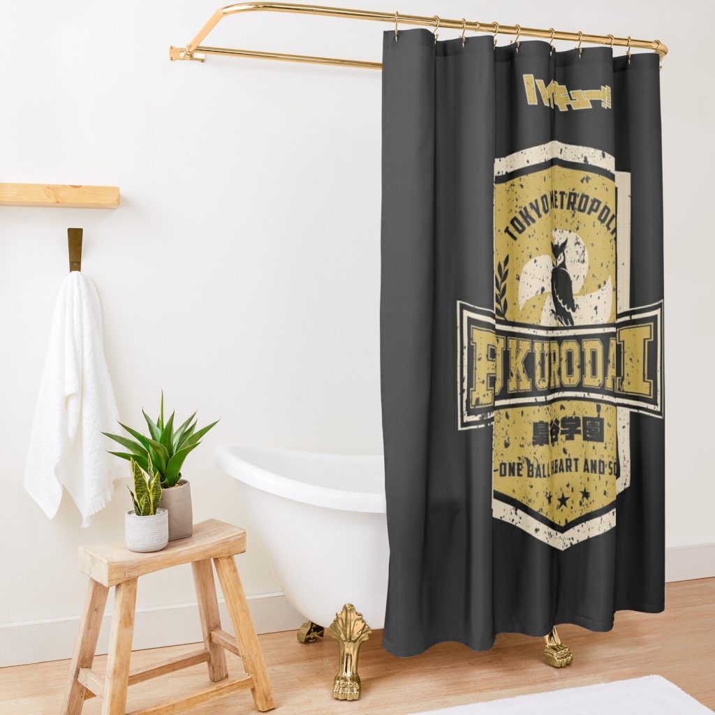 Haikyuu: Team Fukurodani (Grunge Style) Shower Curtain Official Haikyuu Merch