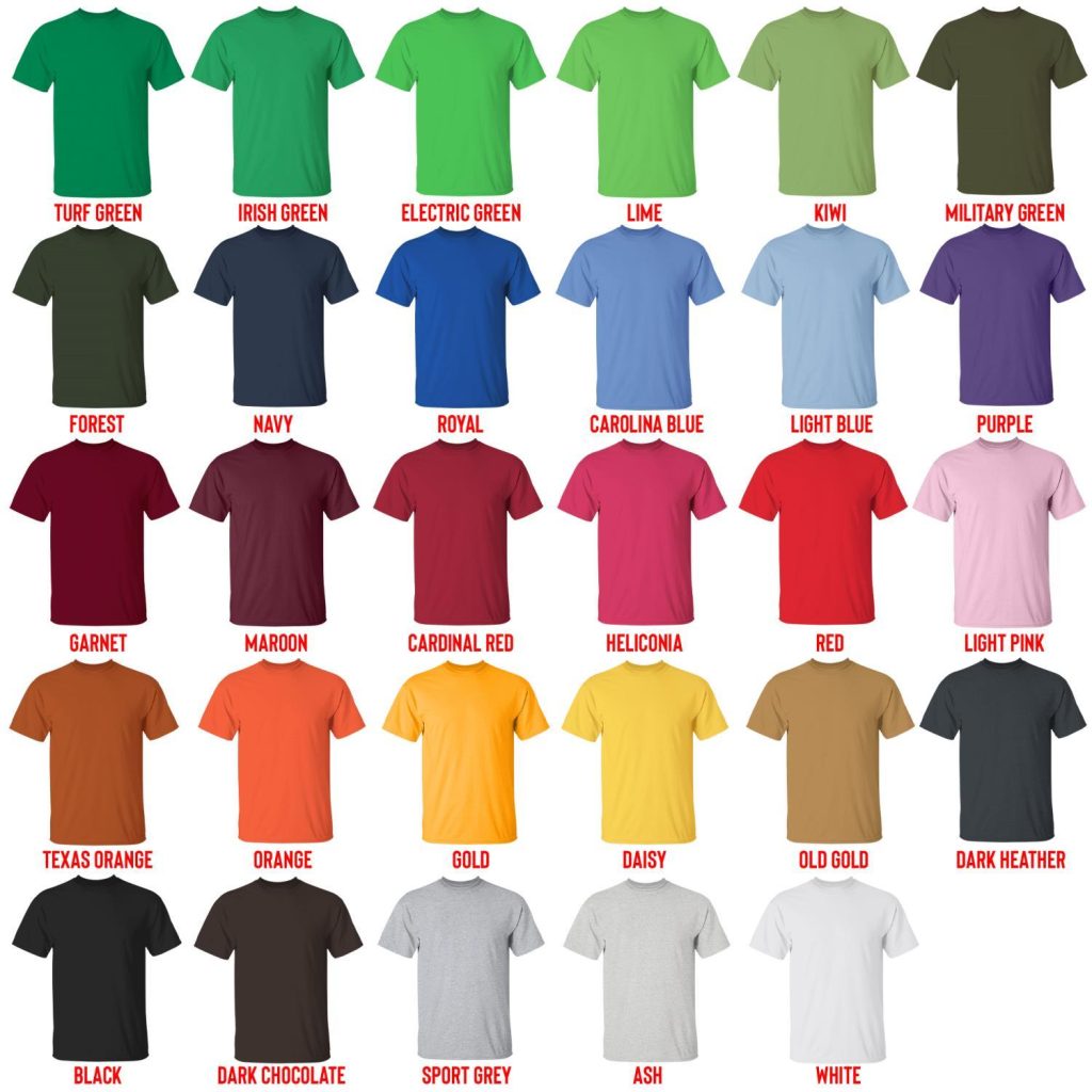 t shirt color chart - Haikyuu Store
